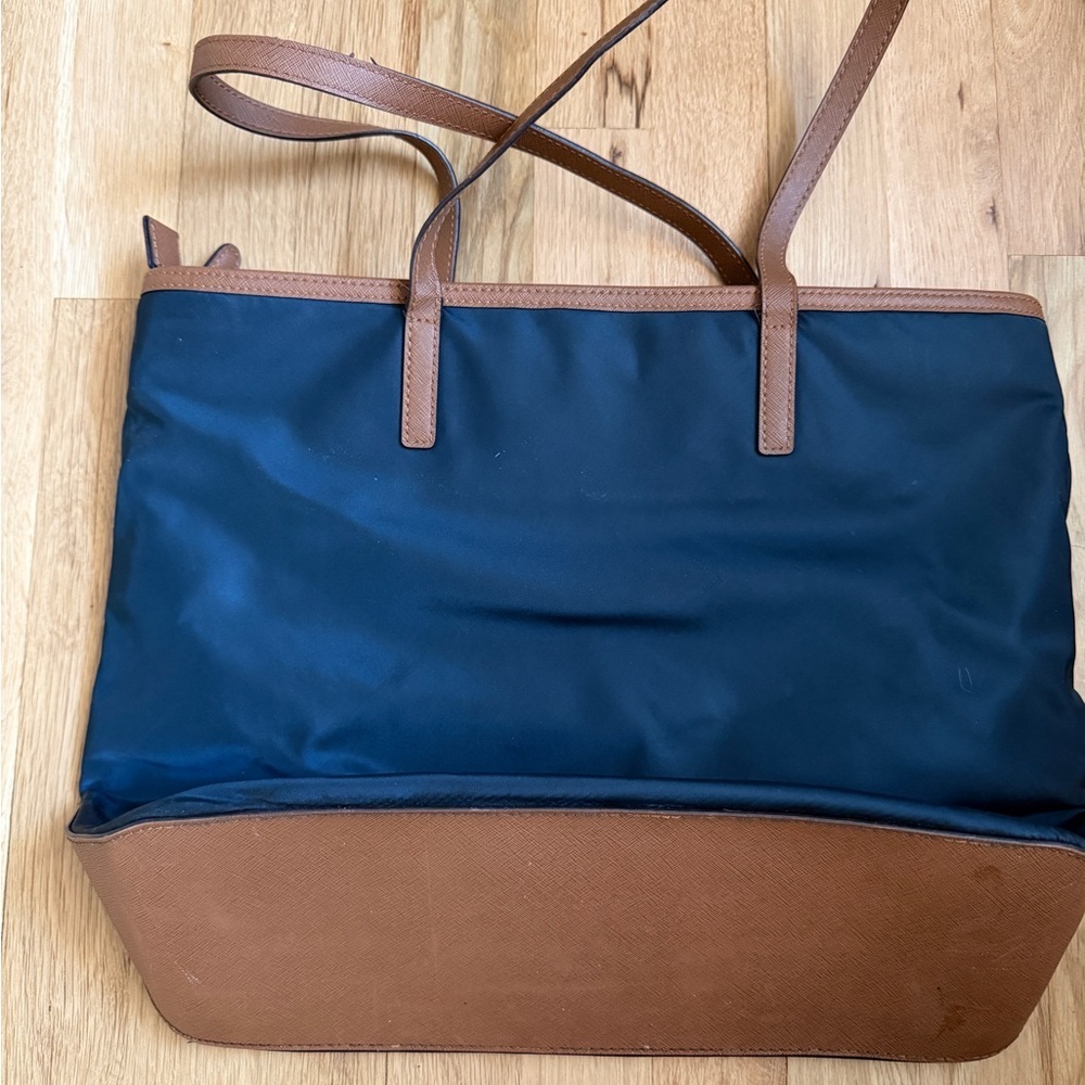 Michael Kors Blue and Brown Women's Tote Bag - Picture 2 of 3